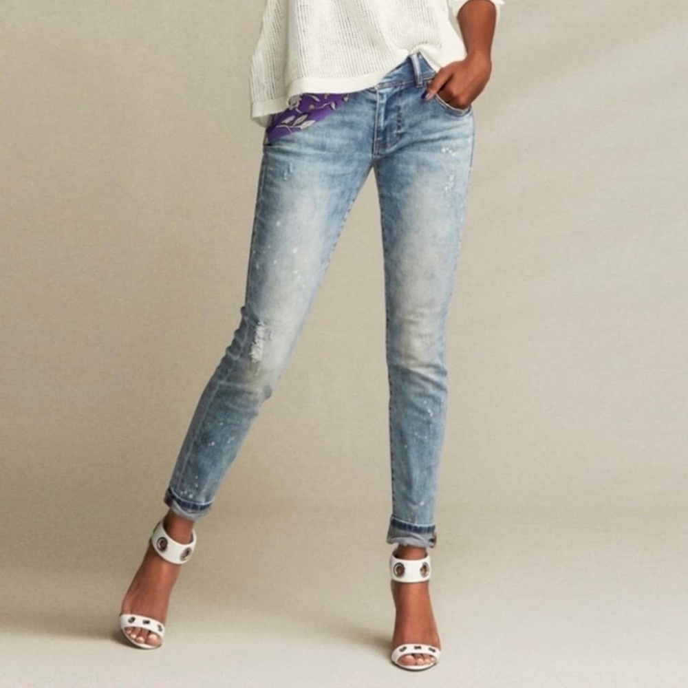 Cabi Distressed Cinch Skinny Jeans